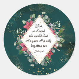 Adesivo John.3:16 Deus tão Amado do Mundo, Natal