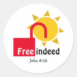 Adesivo John 8:36 GRATUITO, VERMELHO Cristão Personalizáve