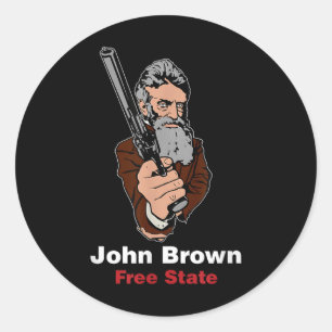Adesivo John Brown Abolitionista Sangrando Estado Livre do