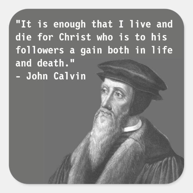 adesivo John Calvin (vida e morte) (Frente)