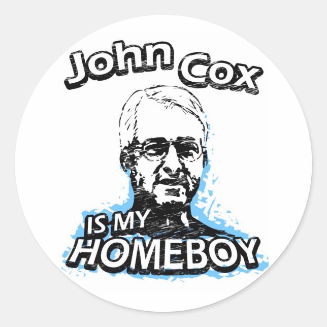 Adesivo John Cox é meu ficar em casa (Frente)