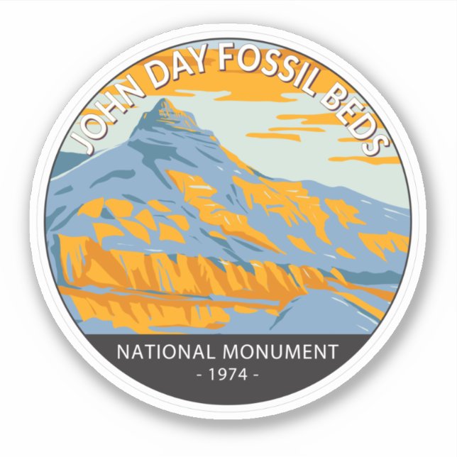 Adesivo John Day Fossil Beds National Monuument Oregon (Frente)