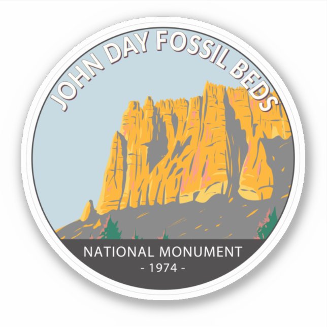 Adesivo John Day Fossil Beds National Monuument Oregon (Frente)