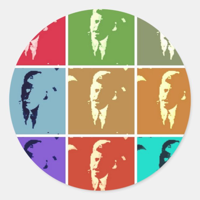 Adesivo John F Kennedy/JFK Pop Art (Frente)
