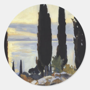 Adesivo John Singer Sargent- Cypress Trees em San Vigilio