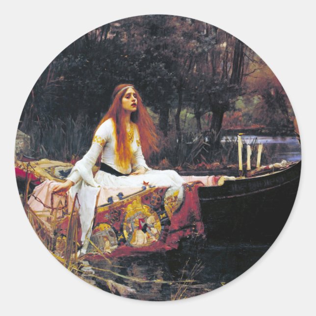 Adesivo John William Waterhouse A Senhora De Shalott (Frente)