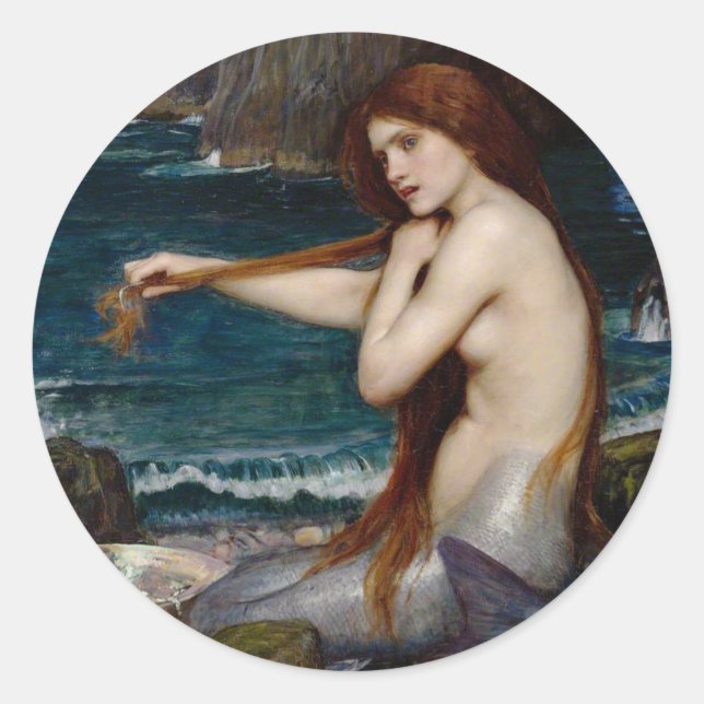 Adesivo John William Waterhouse Mermaid (Frente)
