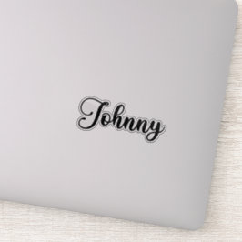 Adesivo Johnny Name - Caligrafia manuscrita