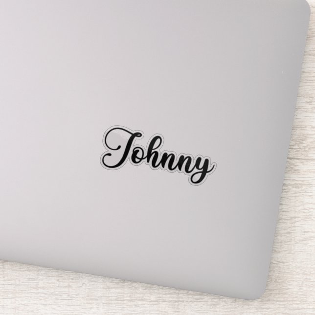 Adesivo Johnny Name - Caligrafia manuscrita (Detalhe)