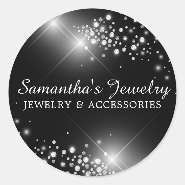 Adesivo Joias de diamante de gem prata (Frente)