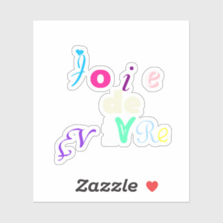 Adesivo Joie de vivre Custom-Cut Vinyl Sticker