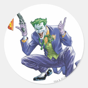 Adesivo Joker com arma falsa