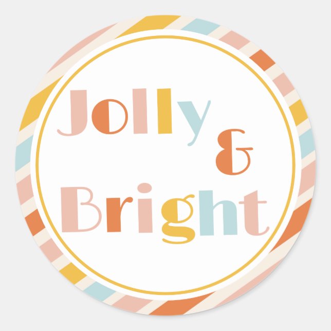 Adesivo Jolly e Bright Bold Stripe Natal (Frente)