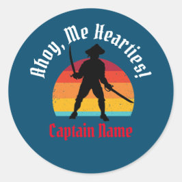 Adesivo Jolly Roger Ahoy, Me Hearties!