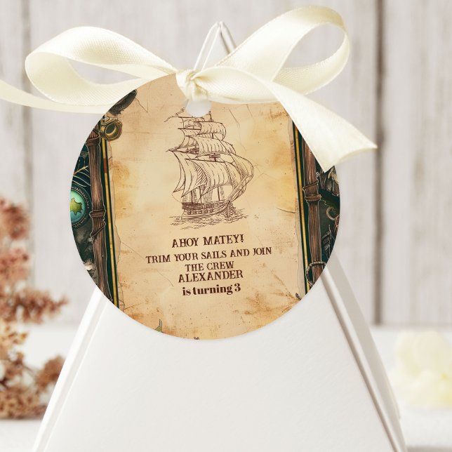 Adesivo Jolly Roger Pirate Festa de aniversário (Criador carregado)