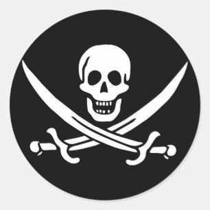 Adesivo Jolly Roger Pirate Flag Sticker