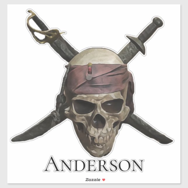 Adesivo Jolly ROGER Pirate Skull Sticker (Folha)