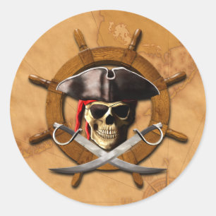 Adesivo Jolly Roger Pirate Wheel