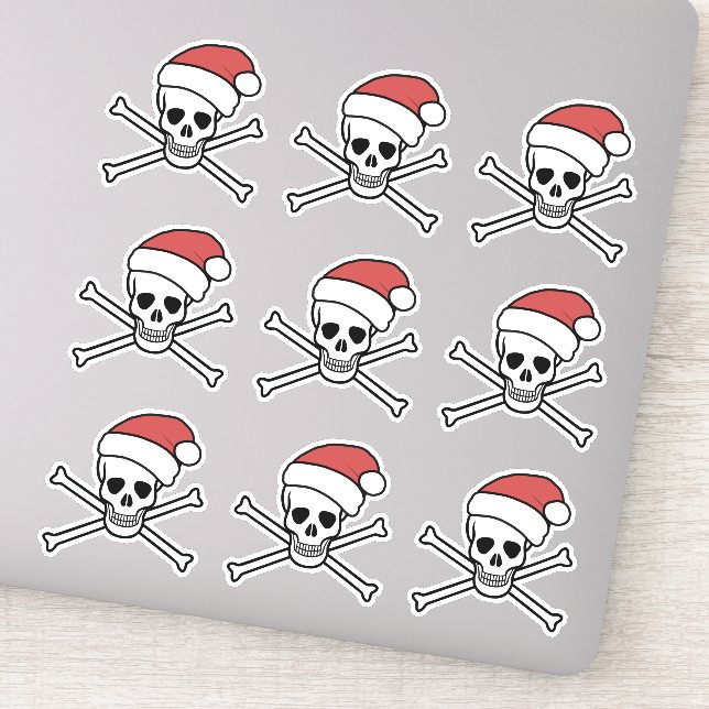 Adesivo Jolly Roger poison skull and bones pirate santa (Detalhe)