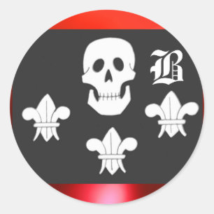 ADESIVO JOLLY ROGER SKULL E TRÊS MENTIRAS FLAG MONOGRAM