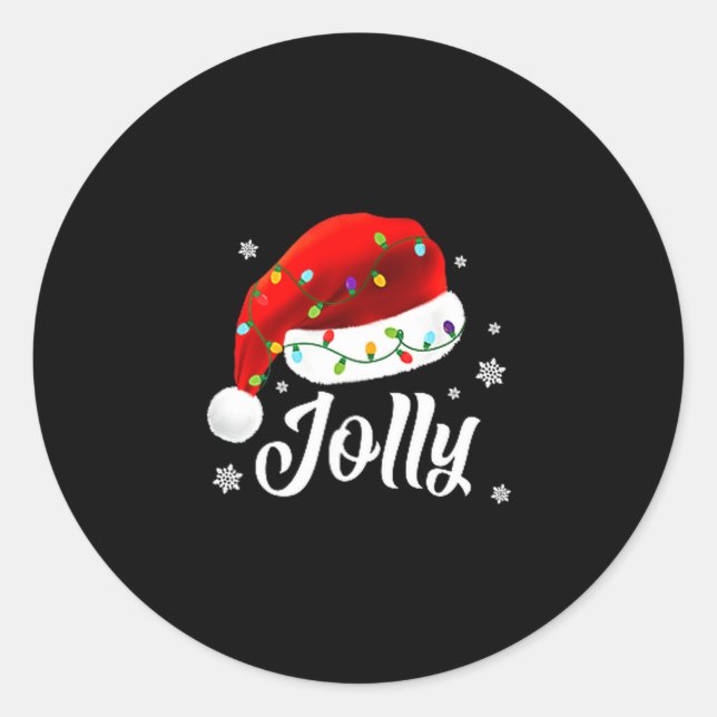 Adesivo Jolly Subtle Minimal Christmas Funny Holiday Party (Frente)