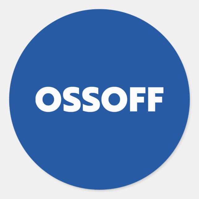 Adesivo Jon Ossoff Georgia Senado decolar azul branco (Frente)
