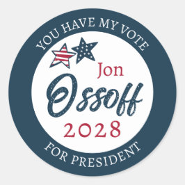 Adesivo Jon Ossoff para Presidente 2028 