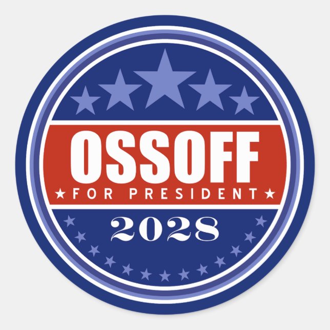 Adesivo Jon Ossoff Presidente 2028 (Frente)