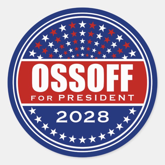 Adesivo Jon Ossoff Presidente 2028 (Frente)
