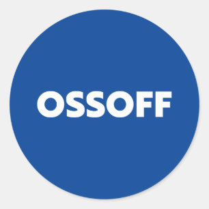 Adesivo Jon Ossoff, Senado da Geórgia, fugitivo azul bran