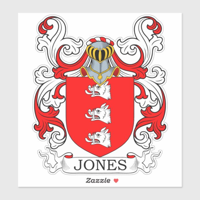 Adesivo Jones Family Crest (Folha)