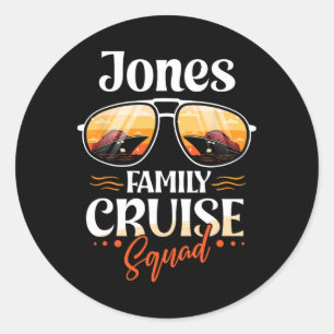 Adesivo Jones Family Cruise Squad Personalizado Jones Vaca