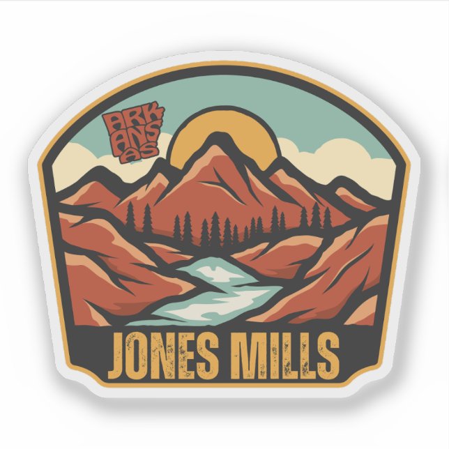 Adesivo Jones Mills, Arkansas  (Frente)