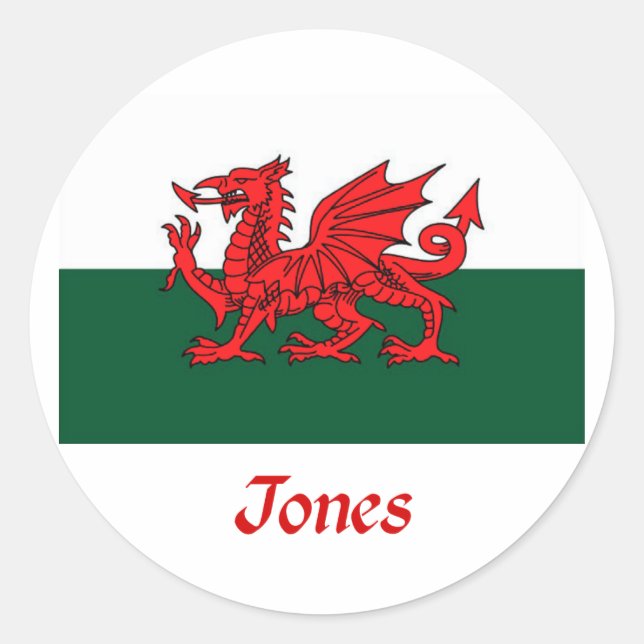 Adesivo Jones Welsh Flag (Frente)