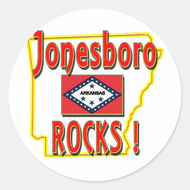 Adesivo Jonesboro Rocks! (vermelho) (Frente)