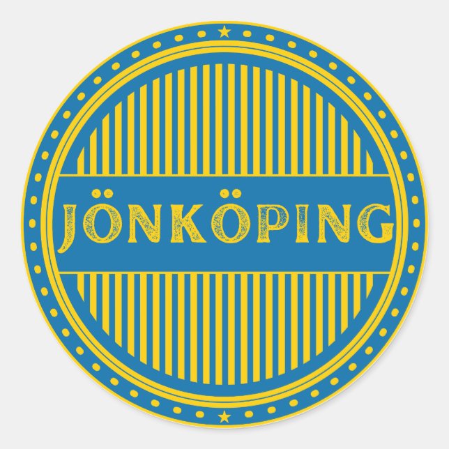 Adesivo Jönköping City Pride Emblem – Swedish Identity (Frente)