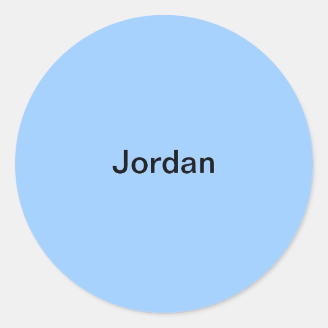 Adesivo Jordan Light Blue Kids Name Sticker Personalizado (Frente)
