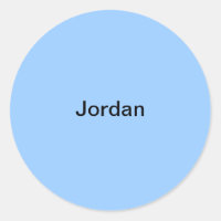 Jordan Light Blue Kids Name Sticker Personalizado