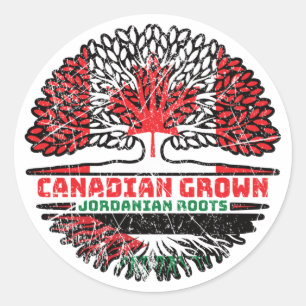 Adesivo Jordânia Jordânia Canadá Canadá Bandeira de Raízes