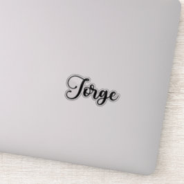 Adesivo Jorge Name - Caligrafia manuscrita