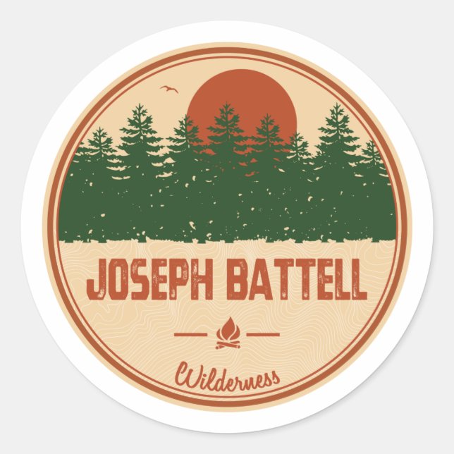 Adesivo Joseph Battell Wilderness Vermont (Frente)