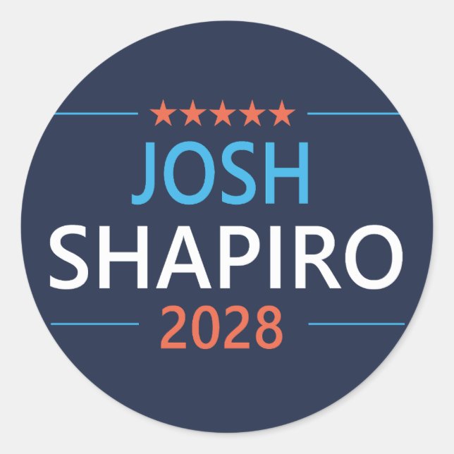 Adesivo Josh Shapiro 2028 (Frente)