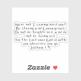 Adesivo "Joshua 1:9" Vinhetas de Vinilo de Corte Personali