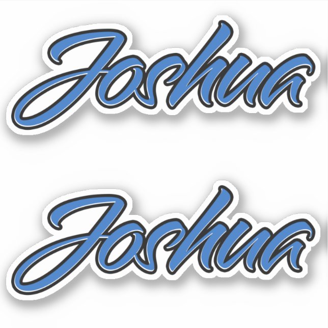 Adesivo Joshua Name blue Aufkleber Sticker Stickerset (Frente)