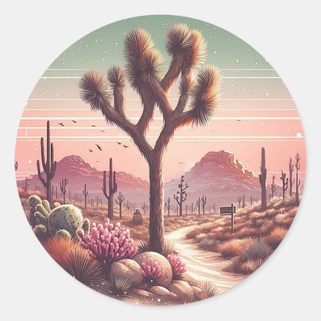 Adesivo Joshua Tree National Park California Watercolor (Frente)