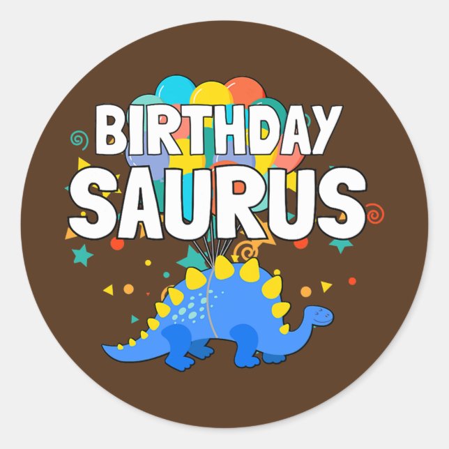 Adesivo Jovem Dinossauro Aniversário Surus Menino Correspo (Frente)