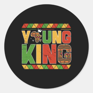 Adesivo Jovem Rei Mapa da África Kente Arte Afro-Americano