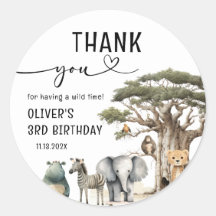 Jovem Selvagem Três Safari aniversário de 3 anos O