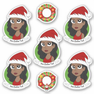 Adesivo Jovens afro-americanas fazem cartografia de férias