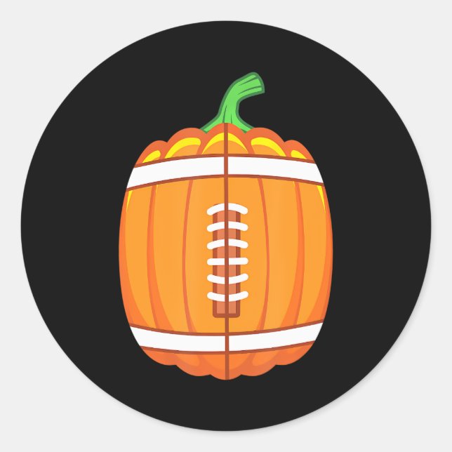 Adesivo Jovens do Halloween Futebol Ball Pumpkin (Frente)